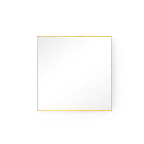 Minimalist Brass Accent Mirror for Contemporary Living Room