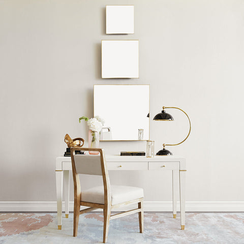 Minimalist Brass Accent Mirror for Contemporary Living Room