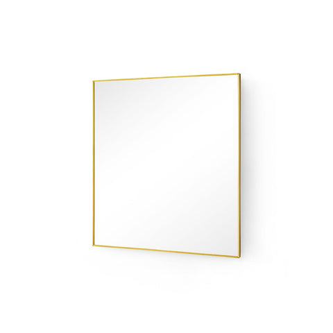 Minimalist Brass Accent Mirror for Contemporary Living Room