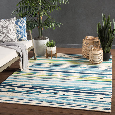 Coastal Abstract Stripe Area Rug for Contemporary Spaces - Rectangle