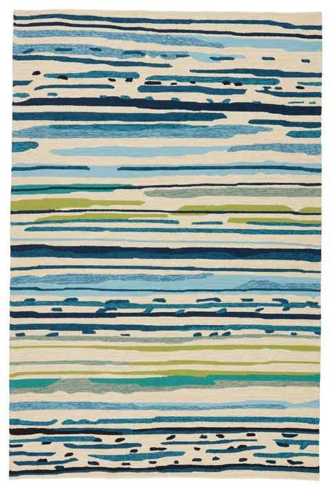 Coastal Abstract Stripe Area Rug for Contemporary Spaces - Rectangle