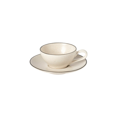 Costa Nova Augusta Everyday Matte Cream Cup & Saucer - Set of 4