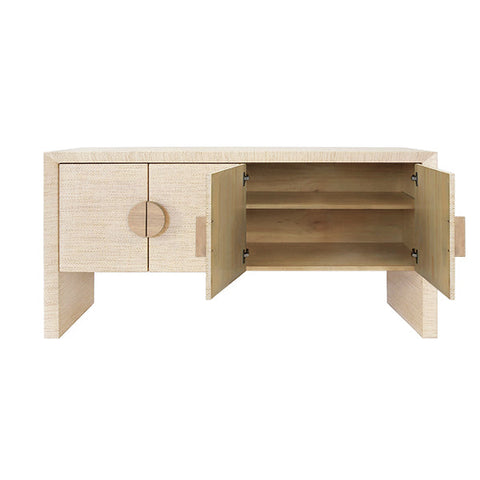 Contemporary Scandinavian Cerused Oak Buffet Cabinet