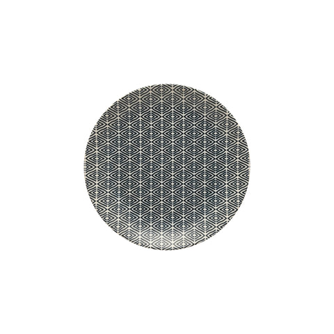 Decorated Geometric Matte Stoneware Plate Set