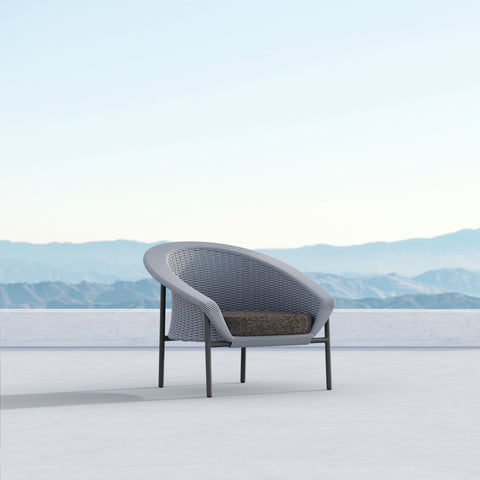 Modern Barrel Lounge Chair for Outdoor Living & Garden