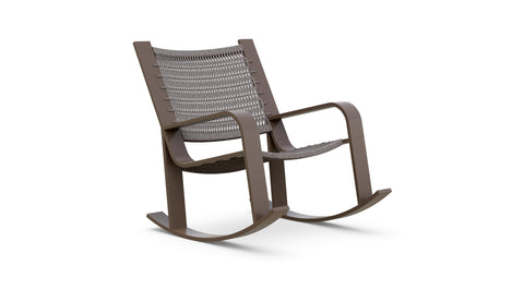 Outdoor Living & Garden Modern Bronze Slat Rocking Chair
