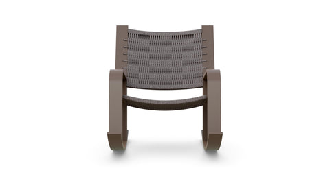 Outdoor Living & Garden Modern Bronze Slat Rocking Chair