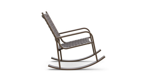 Outdoor Living & Garden Modern Bronze Slat Rocking Chair