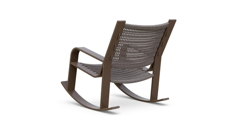 Outdoor Living & Garden Modern Bronze Slat Rocking Chair