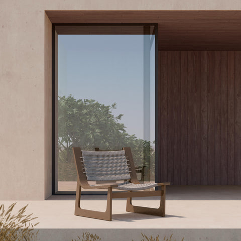 Outdoor Living & Garden Modern Armless Club Lounge Chair