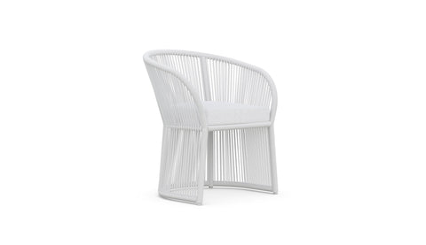 Outdoor Living and Garden Modern Barrel Dining Armchair