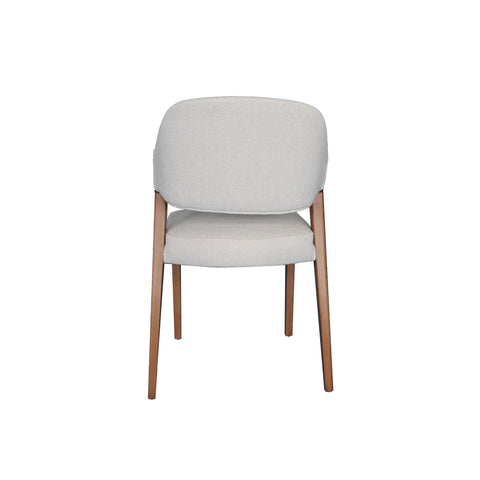 Timeless Minimalist Mid Century Upholstered Walnut Dining Armchair