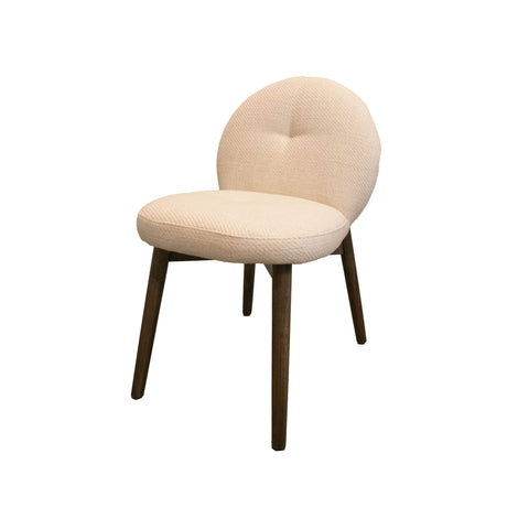 Timeless Minimalist Upholstered Oval Back Dining Side Chair Set