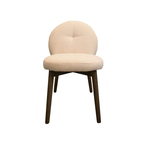 Timeless Minimalist Upholstered Oval Back Dining Side Chair Set