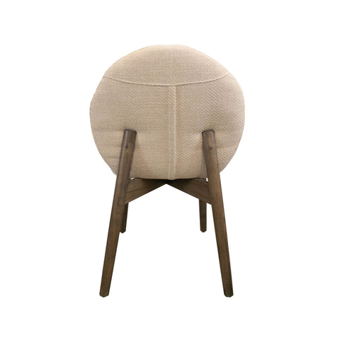 Timeless Minimalist Upholstered Oval Back Dining Side Chair Set