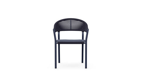 Outdoor Living & Garden Modern Barrel Back Dining Armchair