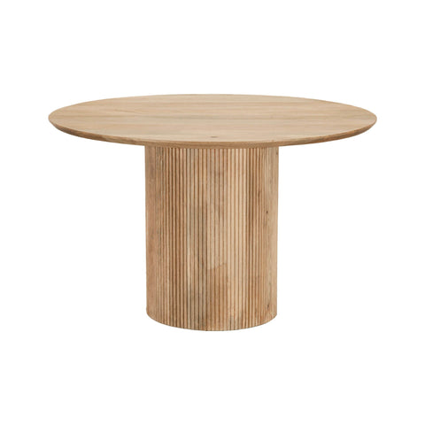 Timeless Minimalist Tulip Dining Table with Fluted Drum Base