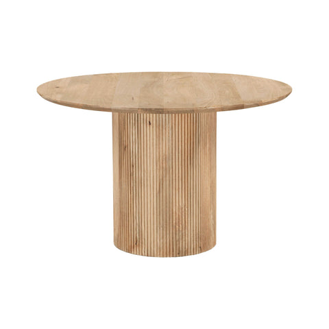Timeless Minimalist Tulip Dining Table with Fluted Drum Base