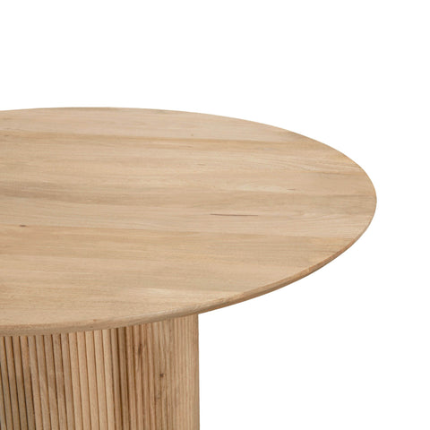 Timeless Minimalist Tulip Dining Table with Fluted Drum Base