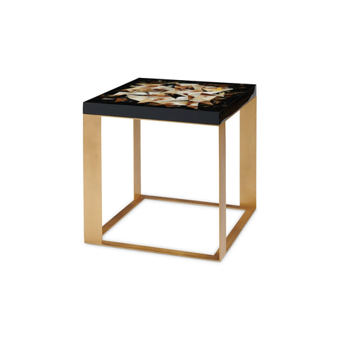 Villa & House Calypso Center Geometric Contemporary Square Accent Table - 22 W