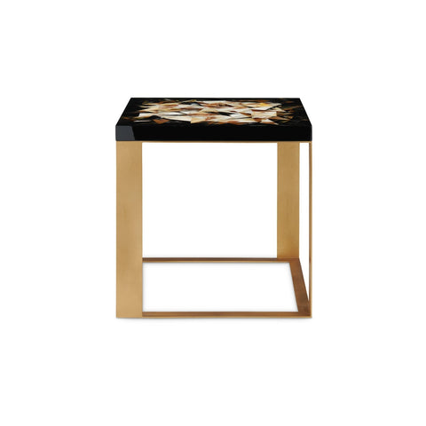 Villa & House Calypso Center Geometric Contemporary Square Accent Table - 22 W