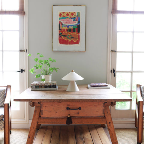 Elvia Mushroom Conical Handcrafted Modern Table Lamp