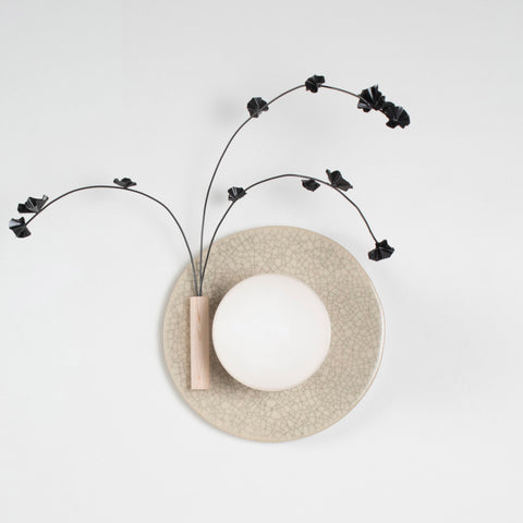 Ikebana Minimalist Organic Handcrafted Sconce Wall Light