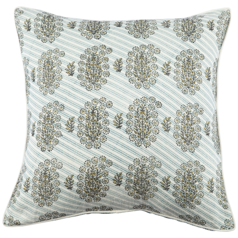 Filling Spaces Artful Traditionalist Bohemian Hand Block Print Accent Pillow - 18 x 18 - 20 x 20 - 22 x 22 - 24 x 24 - 26X 26 - 14 x 20 - 14 x 40 - 18 x 40 - 16 x 50