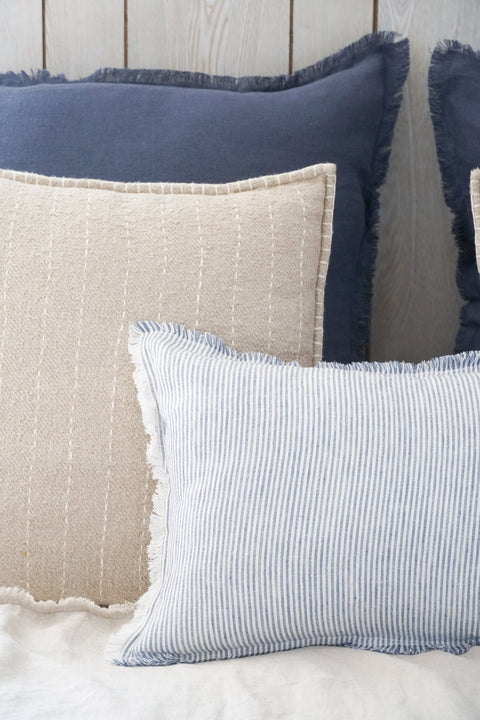 Anaya Soft Scandinavian Coastal Linen Accent Pillow - 14 x 20 - 20 x 20 - 26X 26
