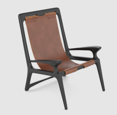 Soft Scandinavian Butterfly Lounge Chair with Tapered Legs