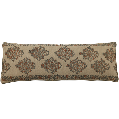 Filling Spaces Artful Traditionalist Handcrafted Lumbar Throw Pillow - 14 x 20 - 14 x 40