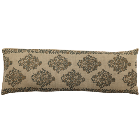Filling Spaces Artful Traditionalist Handcrafted Lumbar Pillow - 14 x 20 - 14 x 40