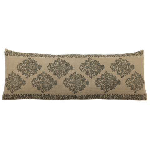 Filling Spaces Artful Traditionalist Handcrafted Lumbar Throw Pillow - 14 x 20 - 14 x 40