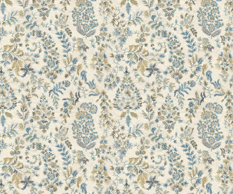 Artisan Floral Cotton Fabric in Coral - 137cm