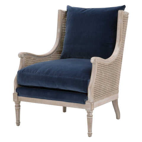 Artful Traditionalist Wingback Club Chair with Carving Accent Chair