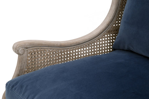 Artful Traditionalist Wingback Club Chair with Carving Accent Chair