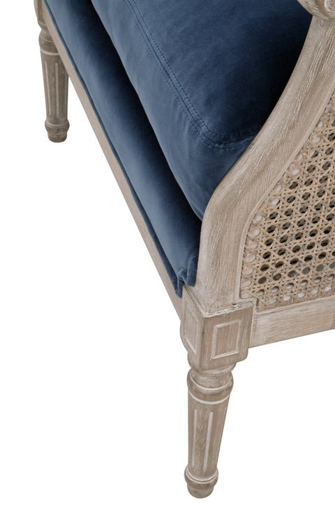 Artful Traditionalist Wingback Club Chair with Carving Accent Chair