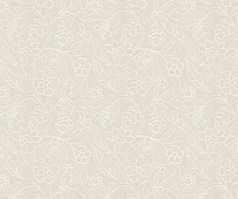 Artisan-Crafted Floral Embroidered Fabric - 137cm