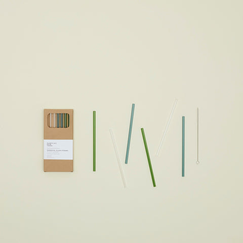 Hawkins New York Everyday Modern Borosilicate Glass Straw Drinkware Accessories - Set of 6