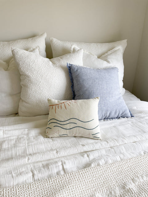 Monochromatic Minimalist Euro Pillow Cover with Zipper