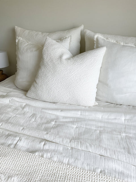 Monochromatic Minimalist Euro Pillow Cover with Zipper