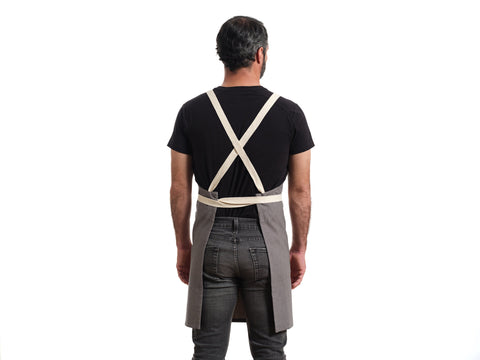 Bib Apron with Crossback and Deep Pockets Apron