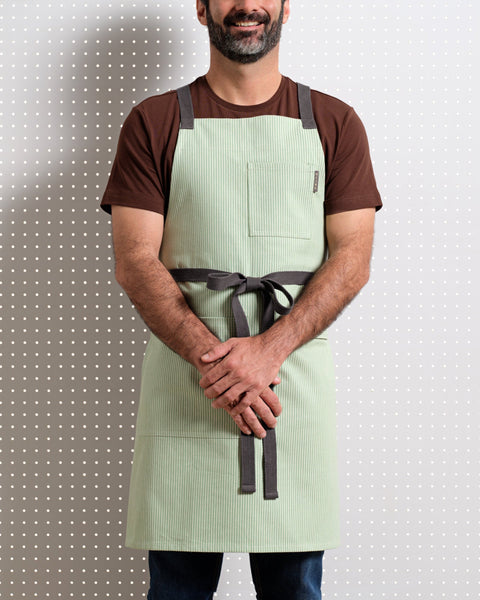 Pinafore Stripe Adjustable Crossback Apron