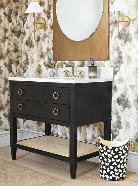 Worlds Away Cutler Contemporary Freestanding Bathroom Vanity