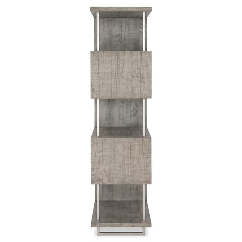 Polk Modern Etagere Bookshelf with Distressed Finish