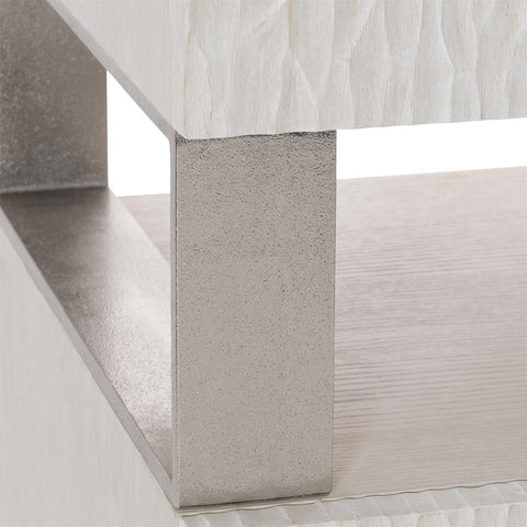 Solaria Contemporary Credenza with Matte Nickel Pulls Cabinet