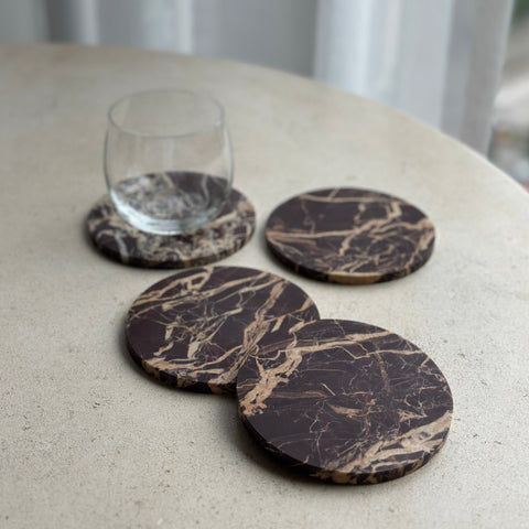 Oversized Coasters in Cherry Gold