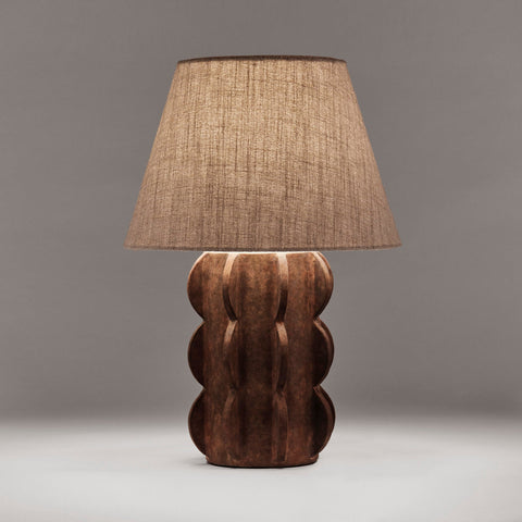 Arcissimo Ambient Handcrafted Conical Arc Organic Table Lamp