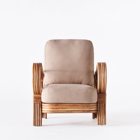 Nature-Driven Modernist Bohemian Bamboo Armchair