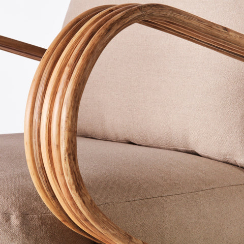 Nature-Driven Modernist Bohemian Bamboo Armchair